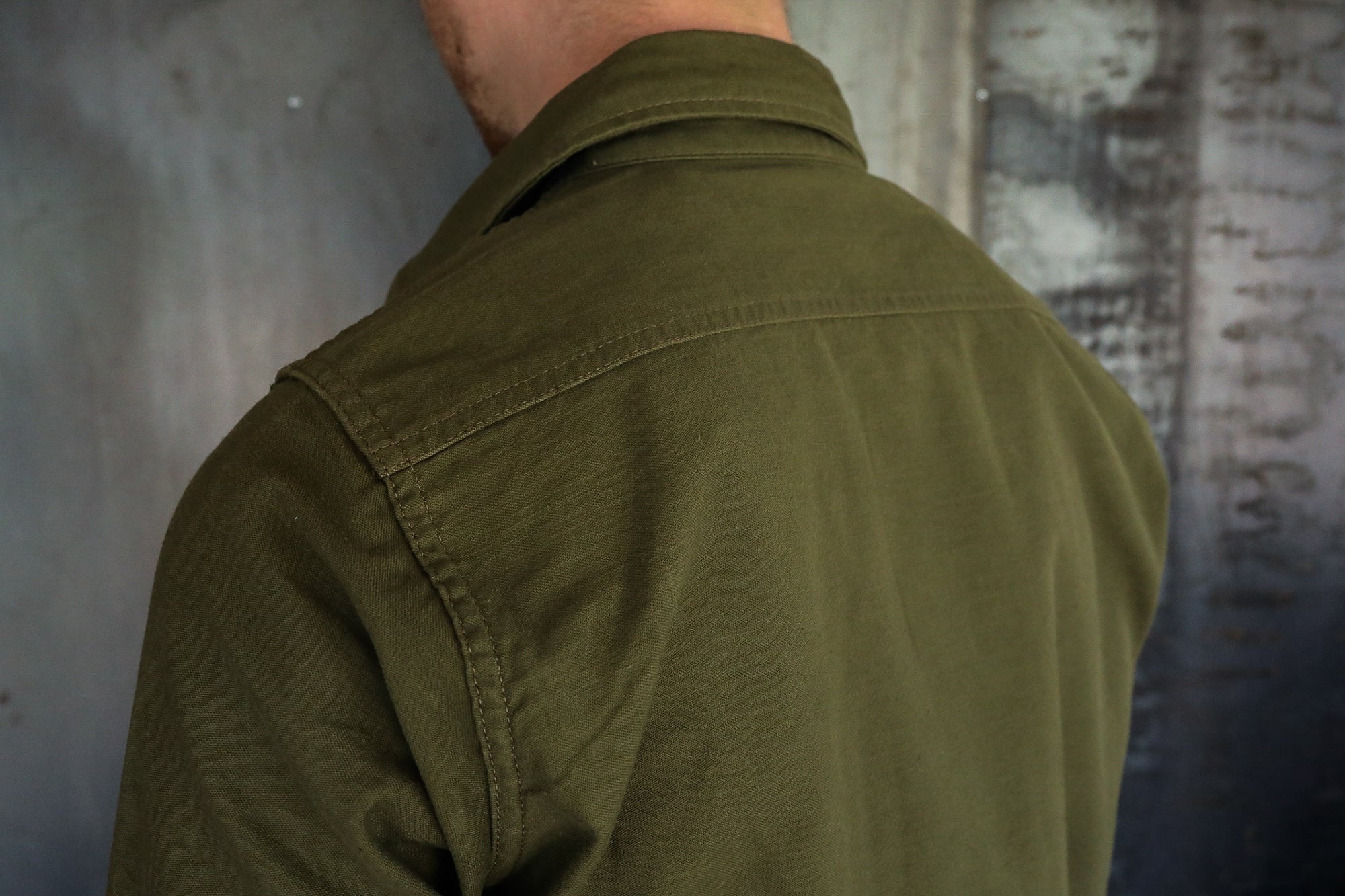 7oz Back Satin Military CPO Shirt - Green