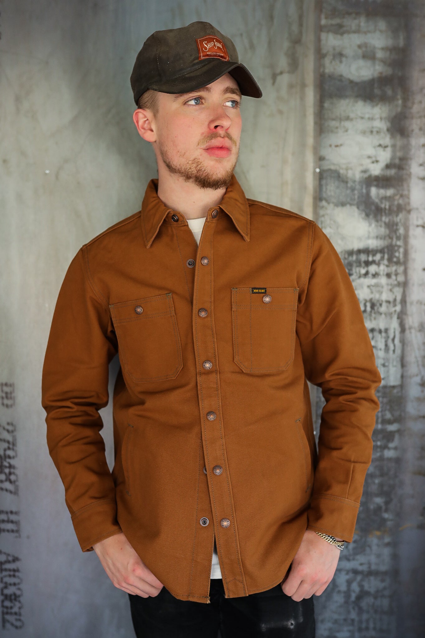 17oz Duck CPO Work Shirt - &quot;The UnTucked&quot; - Brown IHSH-189-BRN