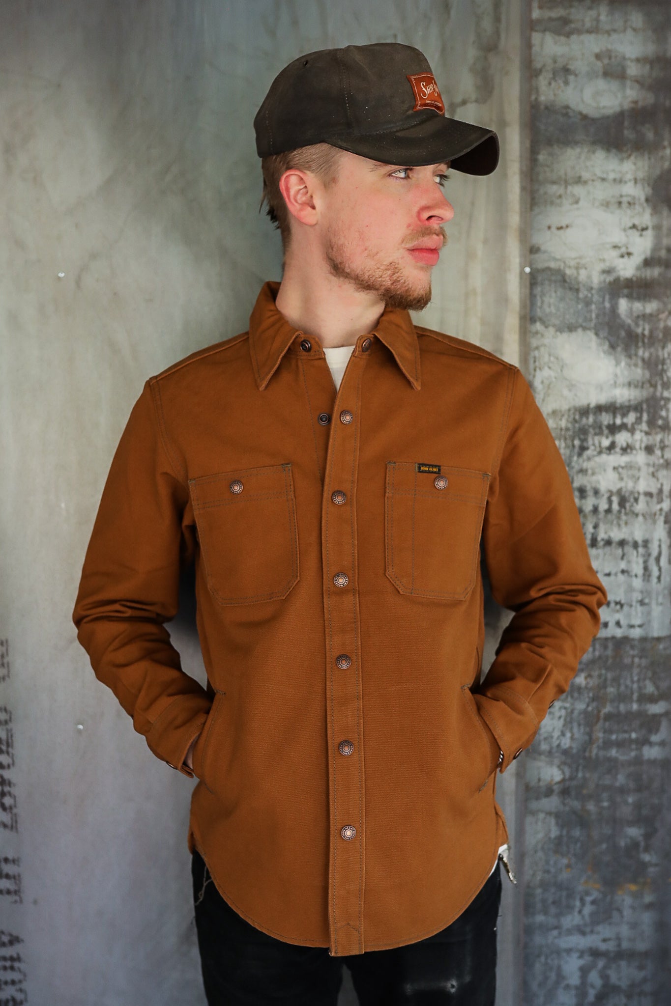 17oz Duck CPO Work Shirt - &quot;The UnTucked&quot; - Brown IHSH-189-BRN