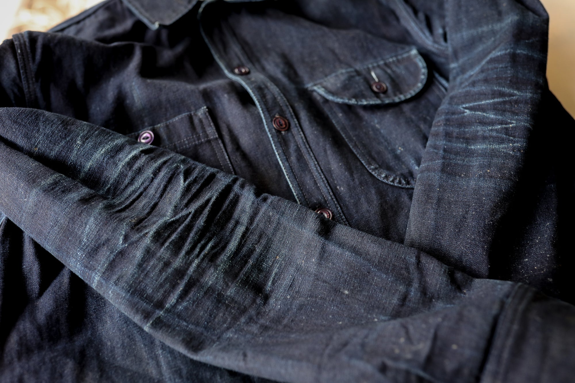 Indigo Selvedge Canvas, ISC Work Shirt