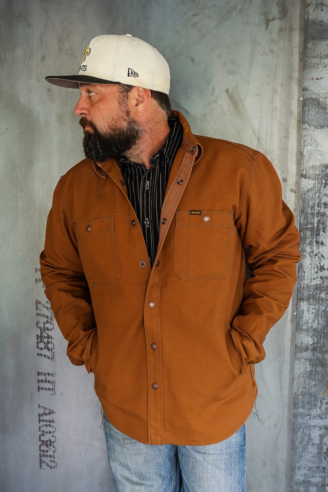 17oz Duck CPO Work Shirt - &quot;The UnTucked&quot; - Brown IHSH-189-BRN