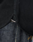 12oz Selvedge Denim Western Shirt "The Johnny Cash III" - Black IHSH-218-BLK