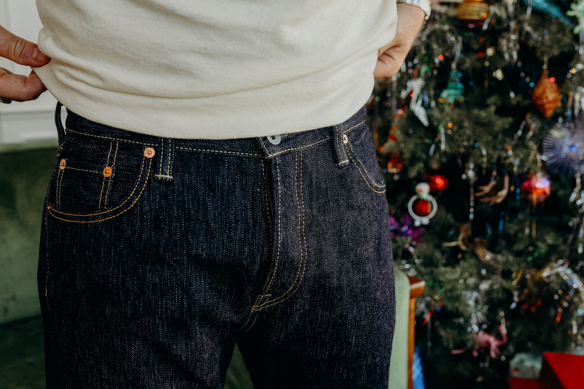 16oz Slubby Selvedge Denim Straight Cut Jeans - Indigo IH-634S-SLB