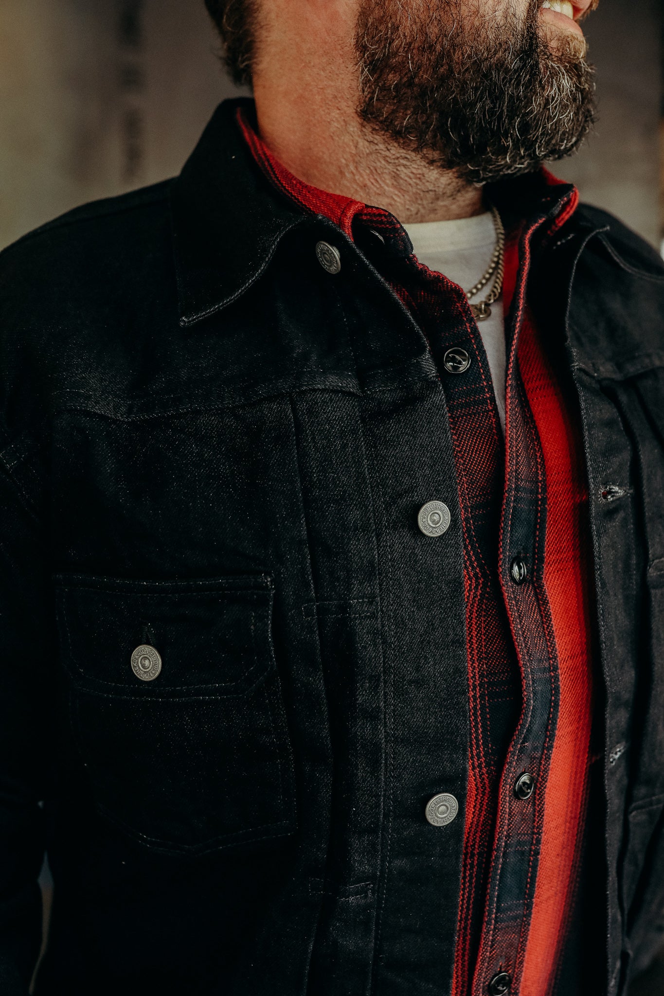 14.5oz Selvedge Denim 1950's Type II Jacket in Black