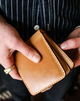 Slimline Small Shell Cordovan Wallet - Natural