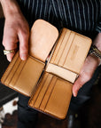 Slimline Small Shell Cordovan Wallet - Natural