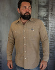 10oz Selvedge Chambray Work Shirt - Khaki IHSH-344-KHA