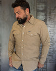 10oz Selvedge Chambray Western Shirt - Khaki IHSH-315-KHA