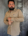 10oz Selvedge Chambray Western Shirt - Khaki IHSH-315-KHA