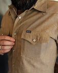 10oz Selvedge Chambray Western Shirt - Khaki IHSH-315-KHA