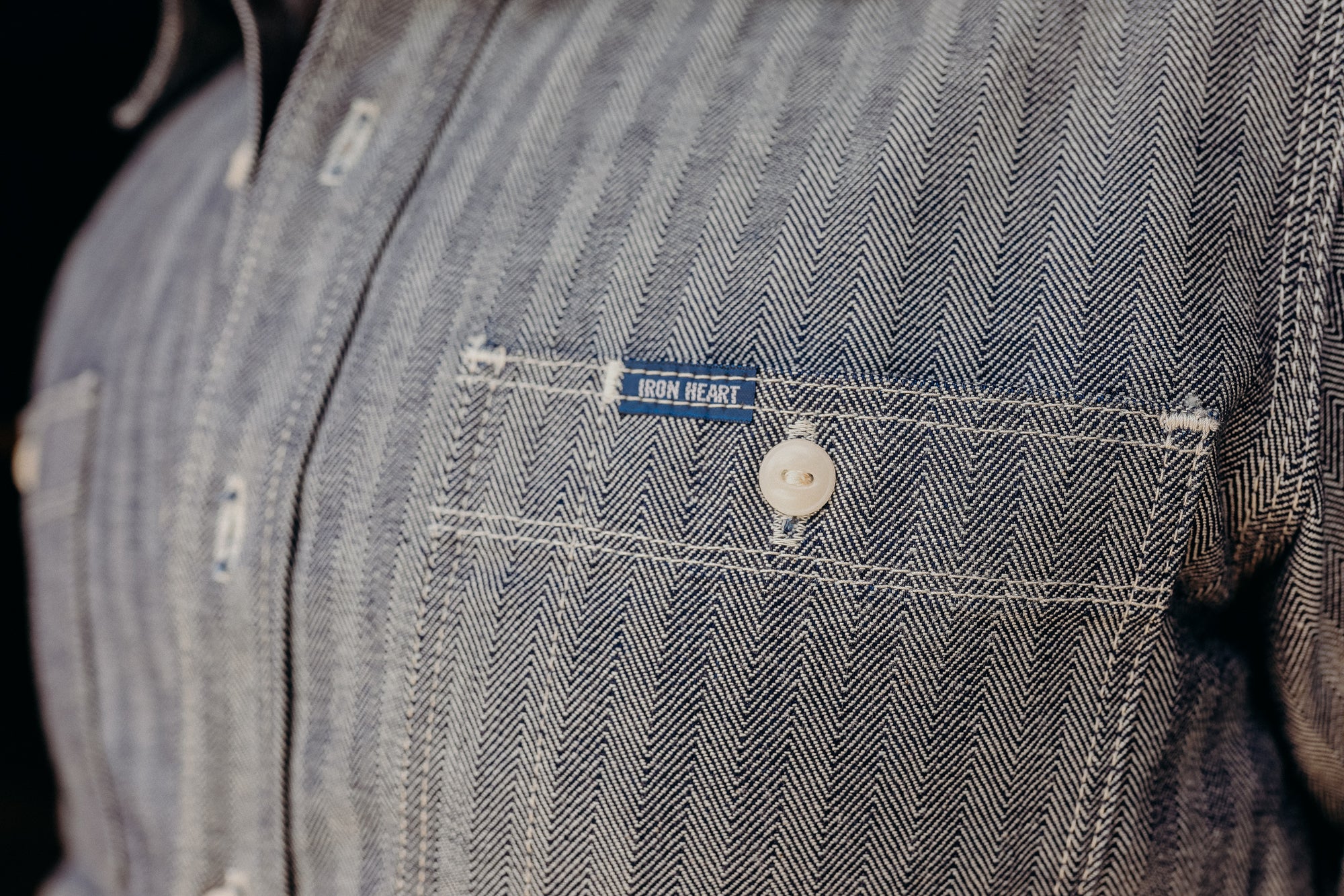 12oz Herringbone Work Shirt - Indigo IHSH-308-IND